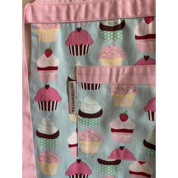 William Sonoma KIDS pink blue Cupcake Baking apron - Picture 2 of 8